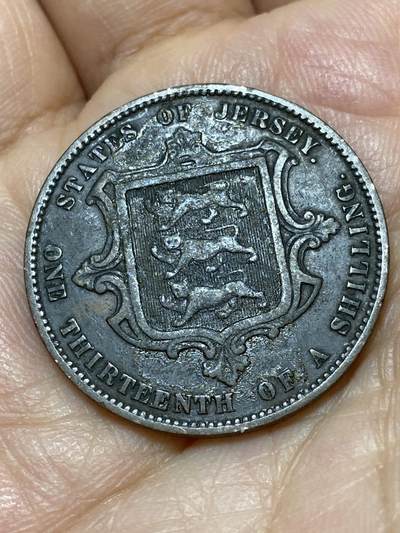 2026年第十八场(总第一百八十七场）外国好品散币场(免佣金) - 少见–英属泽西岛🇯🇪1870年1/13先令(维多利亚女王中年时期，仅发行3年)