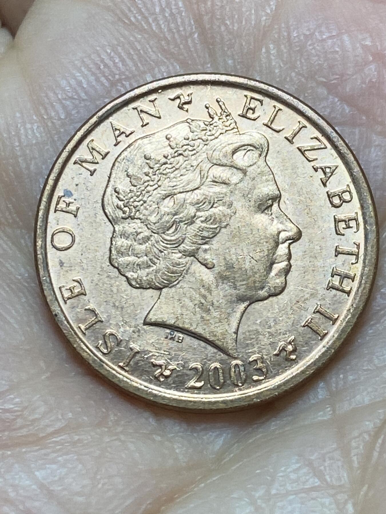 2026年第十八场(总第一百八十七场）外国好品散币场(免佣金) 英属马恩岛🇮🇲2003年1便士(伊丽莎白二世老年第二套)