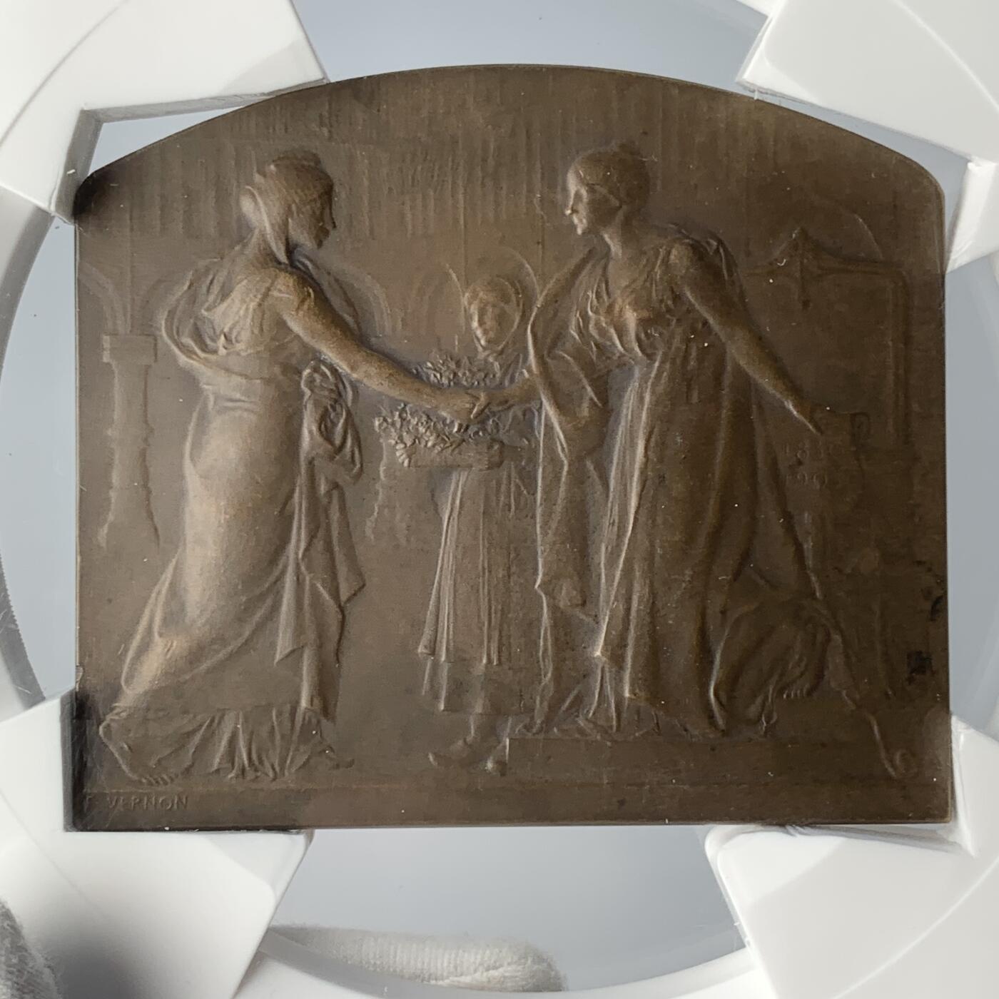 掌中浮雕-藏着的欧洲第052场 1905年比利时列日世博会大铜章，63*72mm