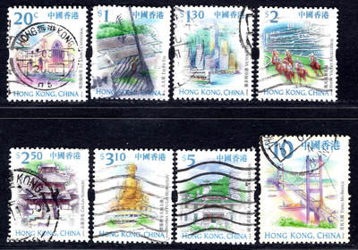 洪涛臻品批发群 精选邮票限时拍卖第1245期  - 香港地标8枚 20分到10元 信销无薄好品