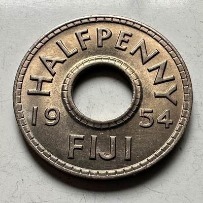 🌹外币初藏🌹🐯2026年第15场  每周二四六晚8️⃣点 接代拍 - 斐济1954年半便士