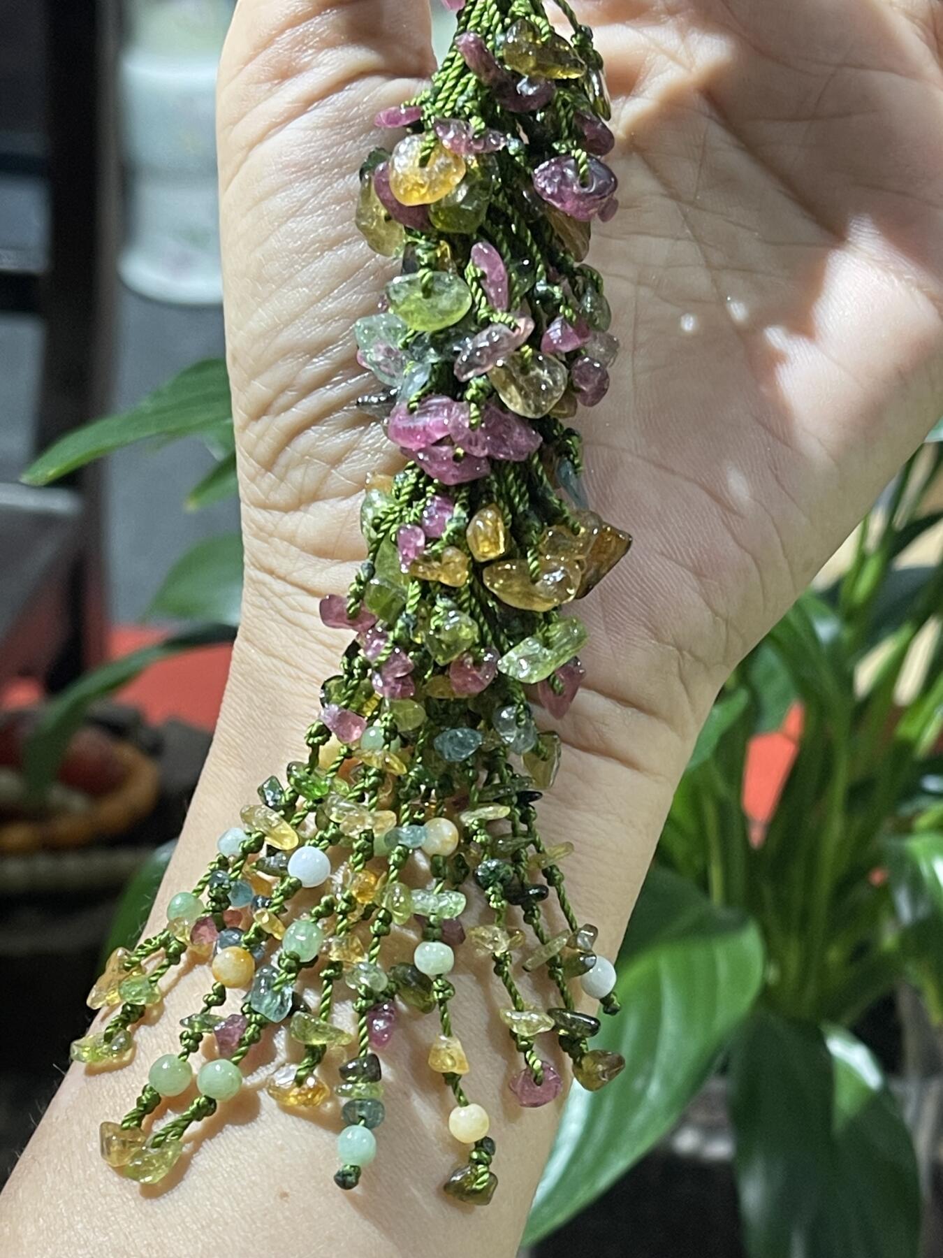 和田玉籽料手工挂饰 天然碧玺挂件