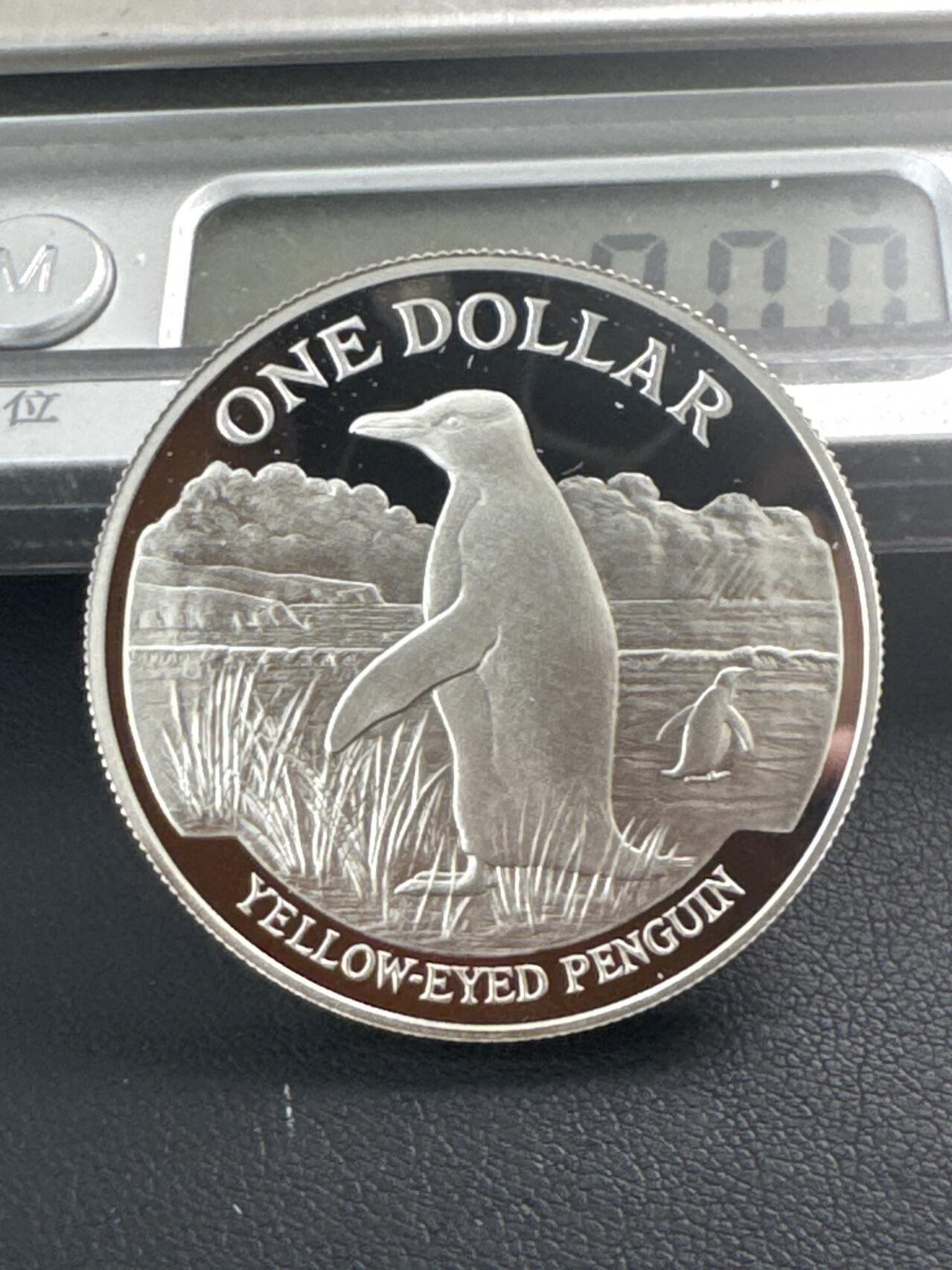 ❤️【币观天下】❤️ 第342期钱币秒杀拍卖场- 2026.2.4秒杀专场 长期征集拍品  新西兰1988年黄嘴企鹅纪念银币27.216克