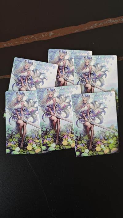 玉楼春卡牌第二期（送拍零佣金，持续收拍） - 动漫美女粗闪 6张