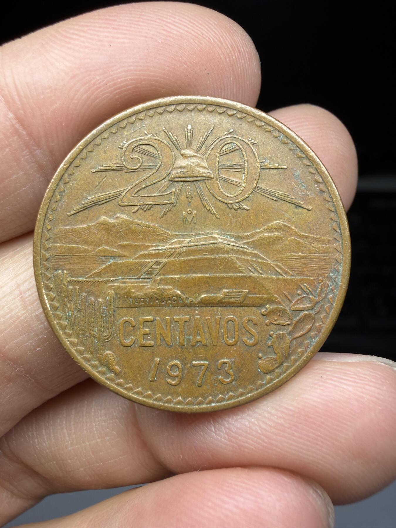 2025年集古藏今外币拍卖第二期-第3场—（总第303拍），可以寄存60天，满160元包邮。 1973年墨西哥20分