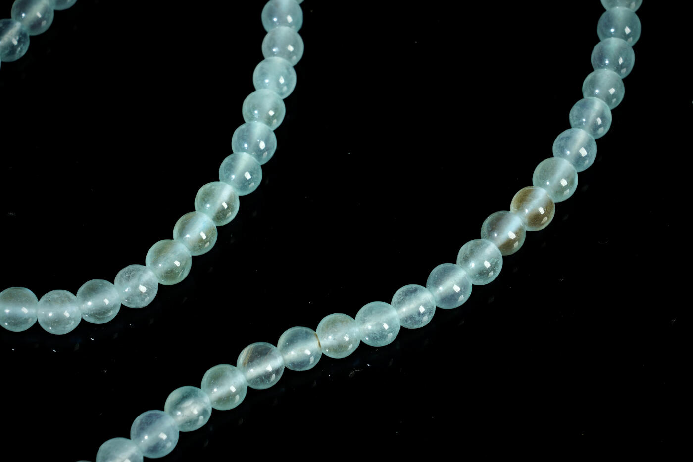 上海都达杂项专场十九（全场包邮） 天然白冰翡翠（A货）项链90-7