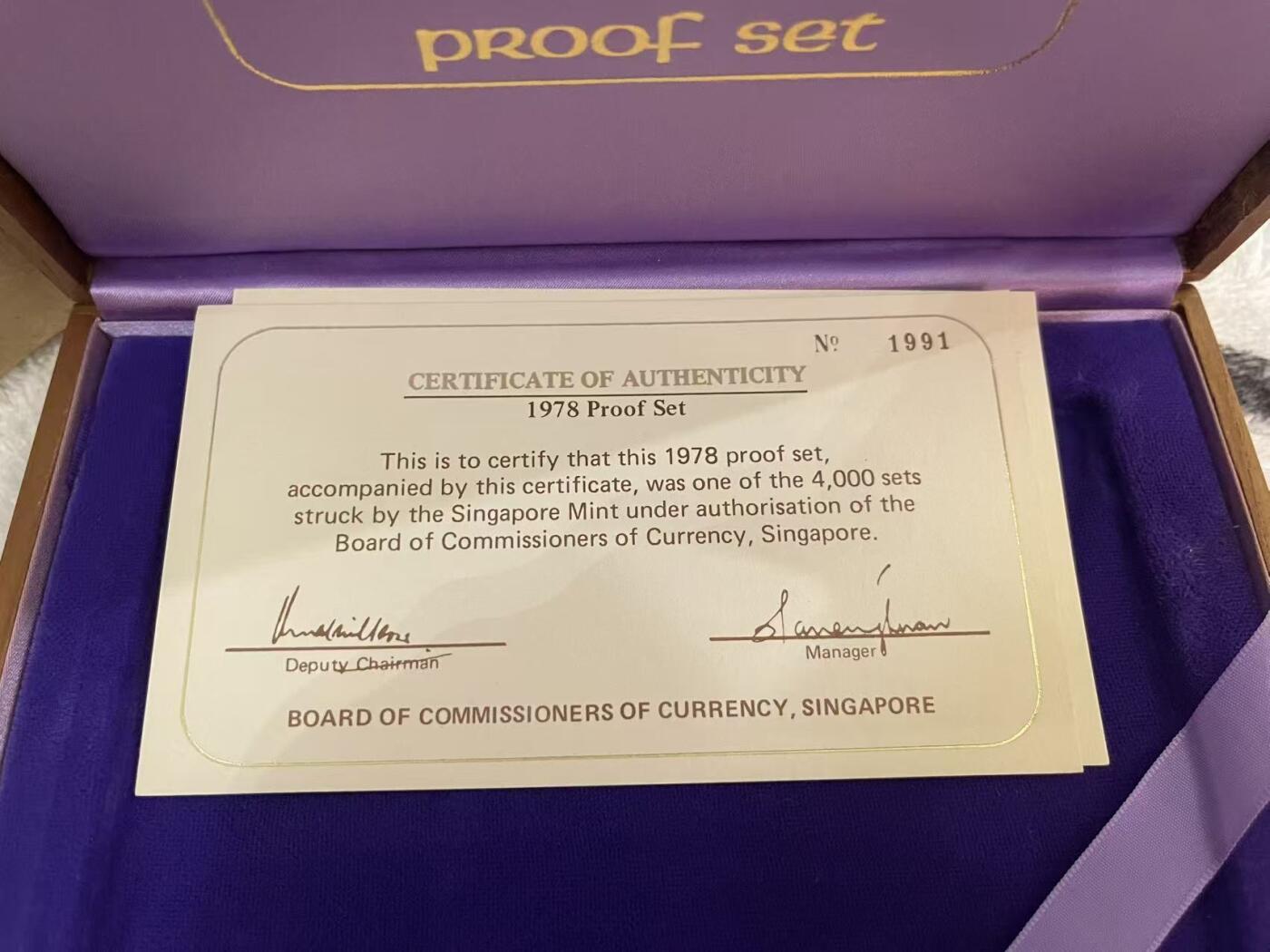 ❤️【币观天下】❤️ 第342期钱币秒杀拍卖场- 2026.2.4秒杀专场 长期征集拍品  新加坡1978年官方精制套币 盒证全齐 发行量4000套