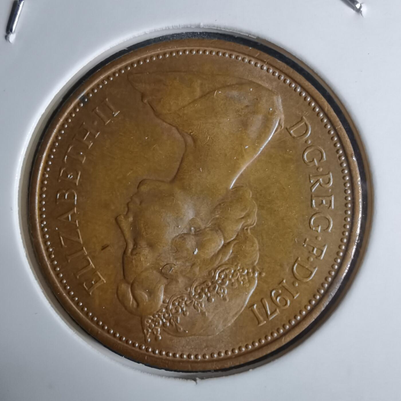 沼泽如烟--第983场 英国1971年2便士