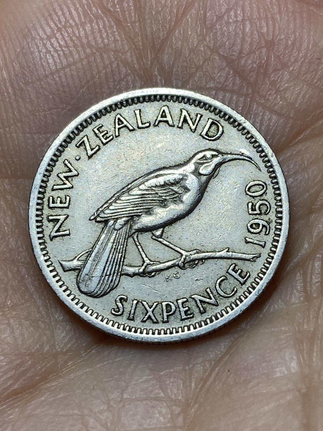 2026年第十八场(总第一百八十七场）外国好品散币场(免佣金) 特年好品–新西兰🇳🇿1950年6便士(乔治六世第三版)