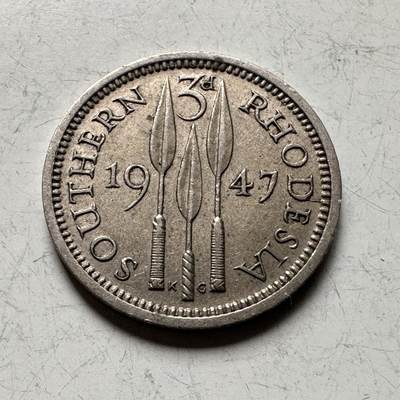 🌹外币初藏🌹🐯2026年第15场  每周二四六晚8️⃣点 接代拍 - 英属南罗得西亚1947年3便士