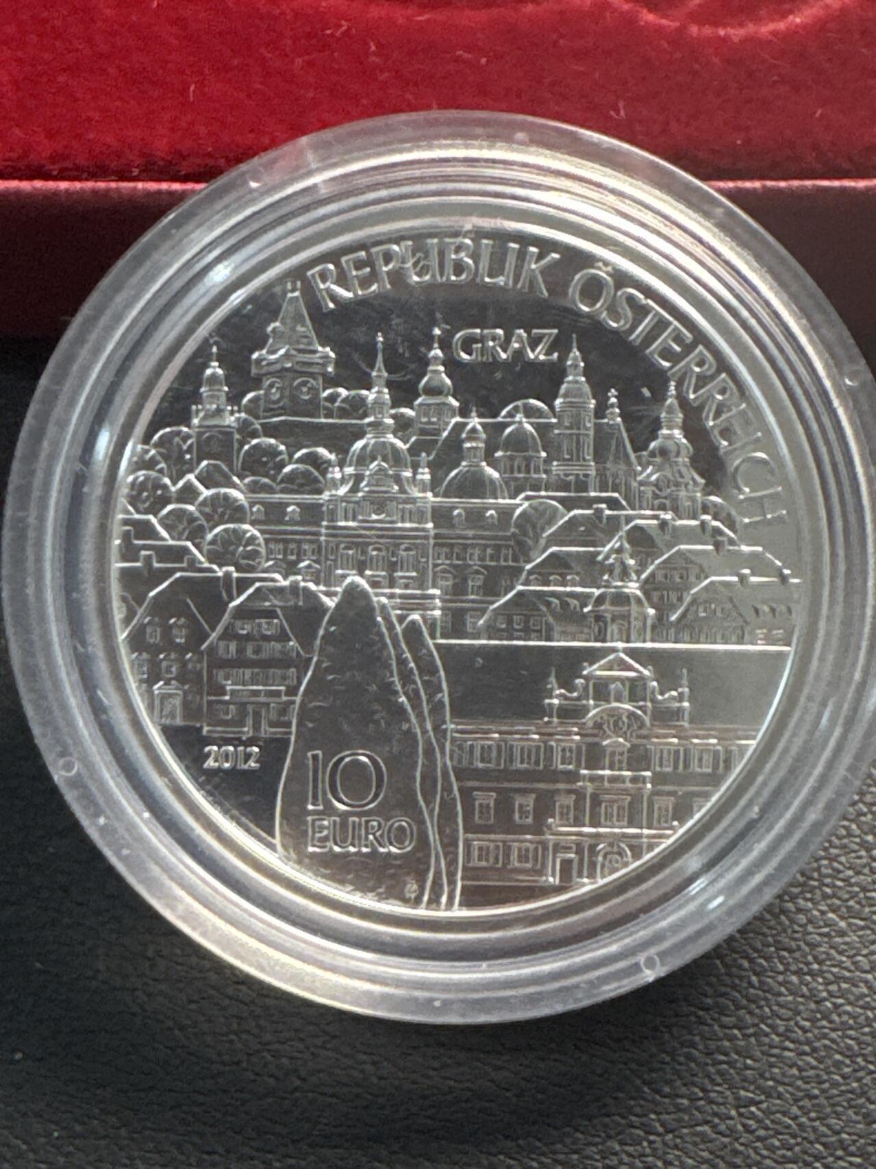 ❤️【币观天下】❤️ 第342期钱币秒杀拍卖场- 2026.2.4秒杀专场 长期征集拍品  奥地利联邦省系列银币 盒证齐全(面值10欧，重量17.3克)2012-2