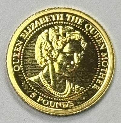 S&S Numismatic世界钱币-拍卖 第120期  - 格恩西岛1999年 英国女王伊丽莎白二世的母亲 5英镑精制纪念金币  1.244克999金