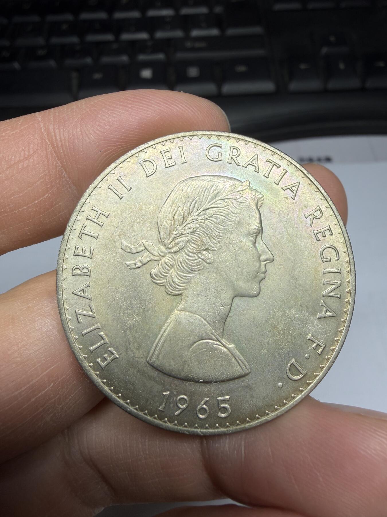 2025年集古藏今外币拍卖第二期-第3场—（总第303拍），可以寄存60天，满160元包邮。 1965年英国克朗纪念币丘吉尔