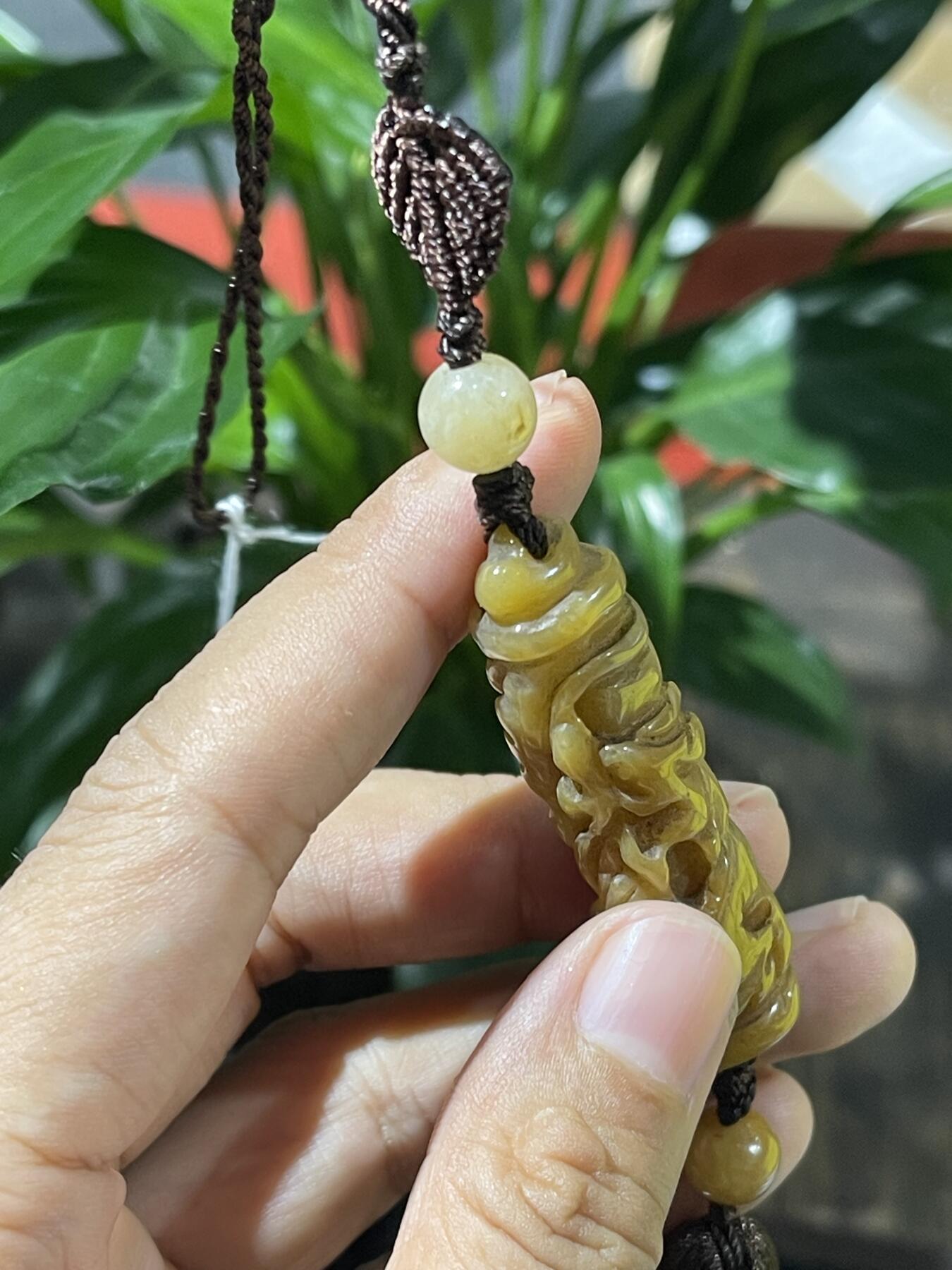 和田玉籽料手工挂饰 黄翡挂坠