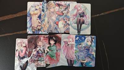 玉楼春卡牌第二期（送拍零佣金，持续收拍） - 动漫美女粗闪 9张