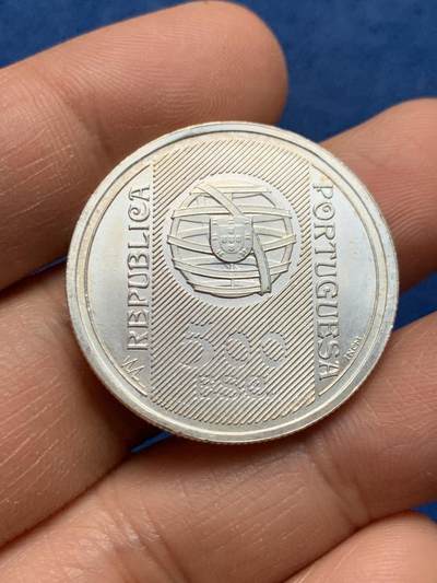 《竞宝斋》第464场 周日，周一，周二，3场连拍 （全场包邮）欢迎送拍 - 1996年葡萄牙银行成立150周年500埃斯库多银币 500银 13.95克