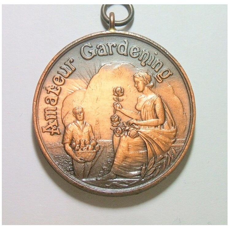 英国1900年前后 谷物女神高浮雕精制大铜章 40MM