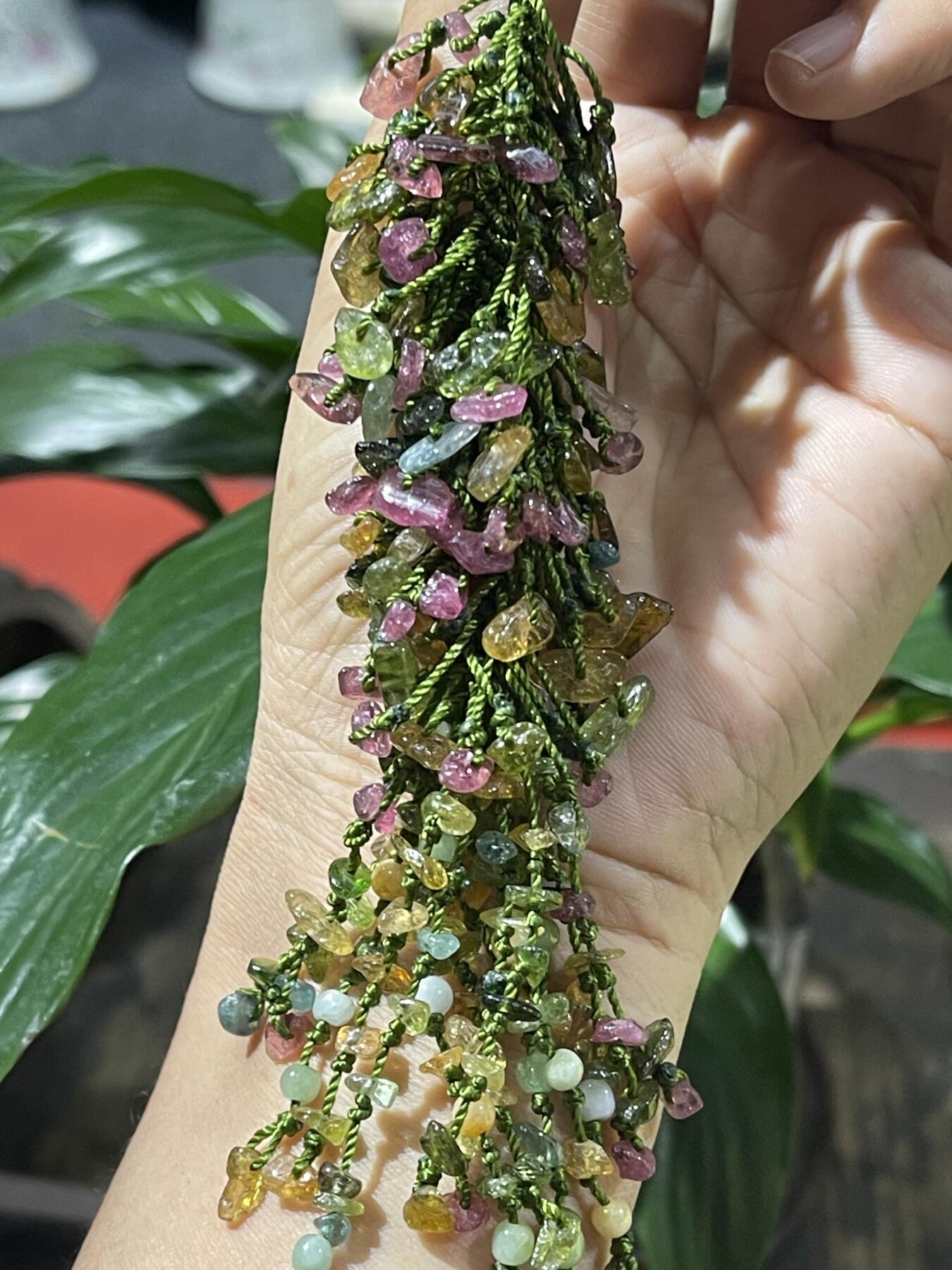 和田玉籽料手工挂饰 天然碧玺挂件