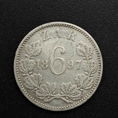 【淘币小摊】实时拍第八百六十三拍   小银币散币场   年前最后一周 之前的预留小年前全部发出 请更换最新收货地址  - 南非德兰士瓦1897年6便士银币