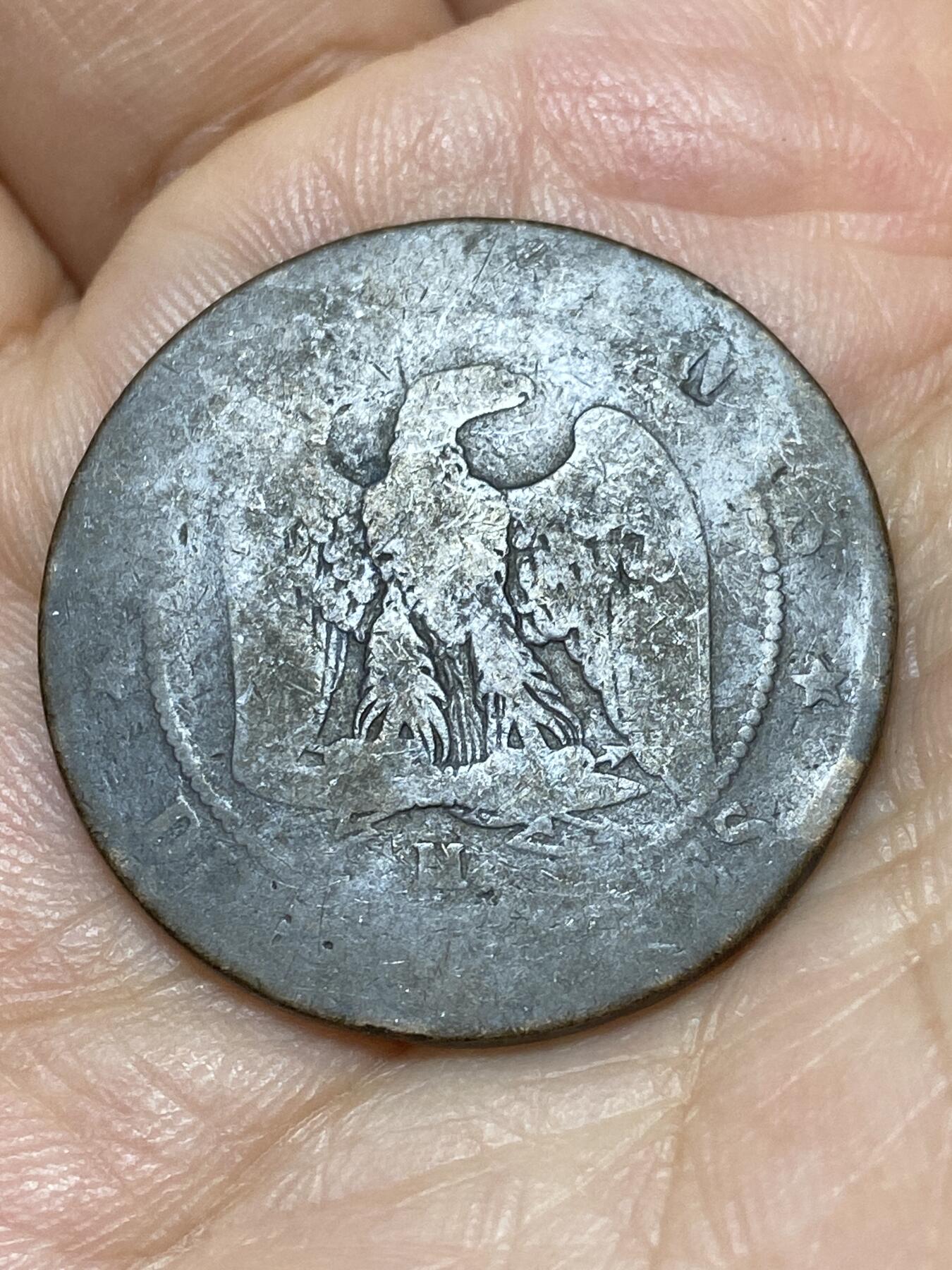 2026年第十八场(总第一百八十七场）外国好品散币场(免佣金) 法兰西第二帝国1855年10生丁(拿破仑三世第一版，MA标马赛造)