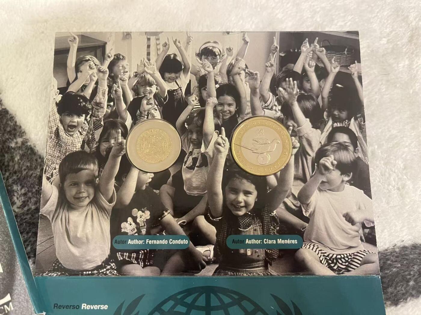 ❤️【币观天下】❤️ 第342期钱币秒杀拍卖场- 2026.2.4秒杀专场 长期征集拍品  葡萄牙1999年联合国儿童基金会成立纪念官方套册 含两枚双色高值纪念币 品相如图 