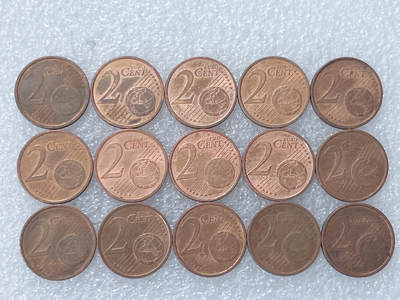 第一海外回流一元起拍收藏 散集专场  第298期 - 欧盟德国2欧分硬币 15枚