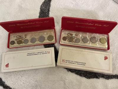 ❤️【币观天下】❤️ 第342期钱币秒杀拍卖场- 2026.2.4秒杀专场 长期征集拍品  - 新加坡1988年龙年官方盒装套币两套打包