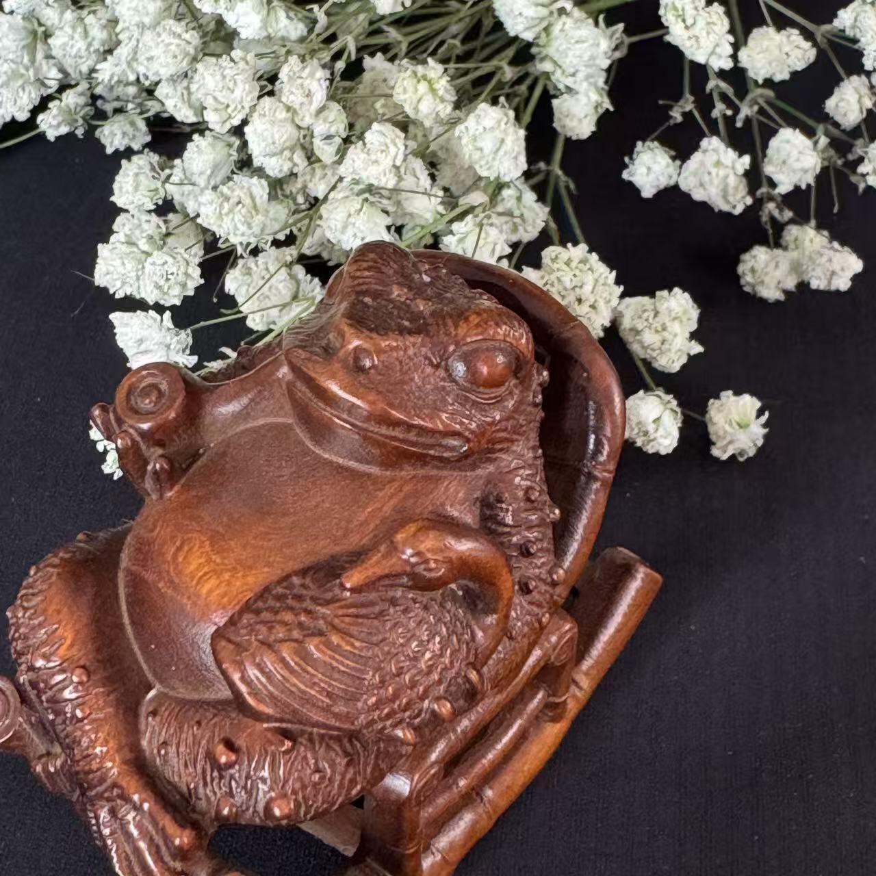 零元拍：黄杨木雕：乐逍遥（古法旧化非科技旧化），60/37.5/54MM，就这么可耐