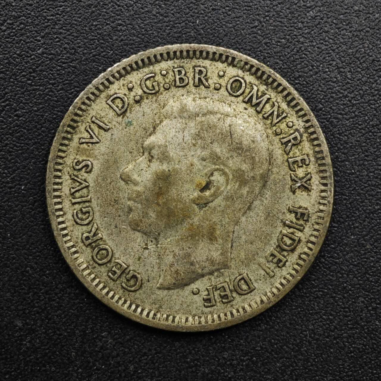 【淘币小摊】实时拍第八百六十三拍   小银币散币场   年前最后一周 之前的预留小年前全部发出 请更换最新收货地址  澳大利亚1950年乔治六世6便士银币