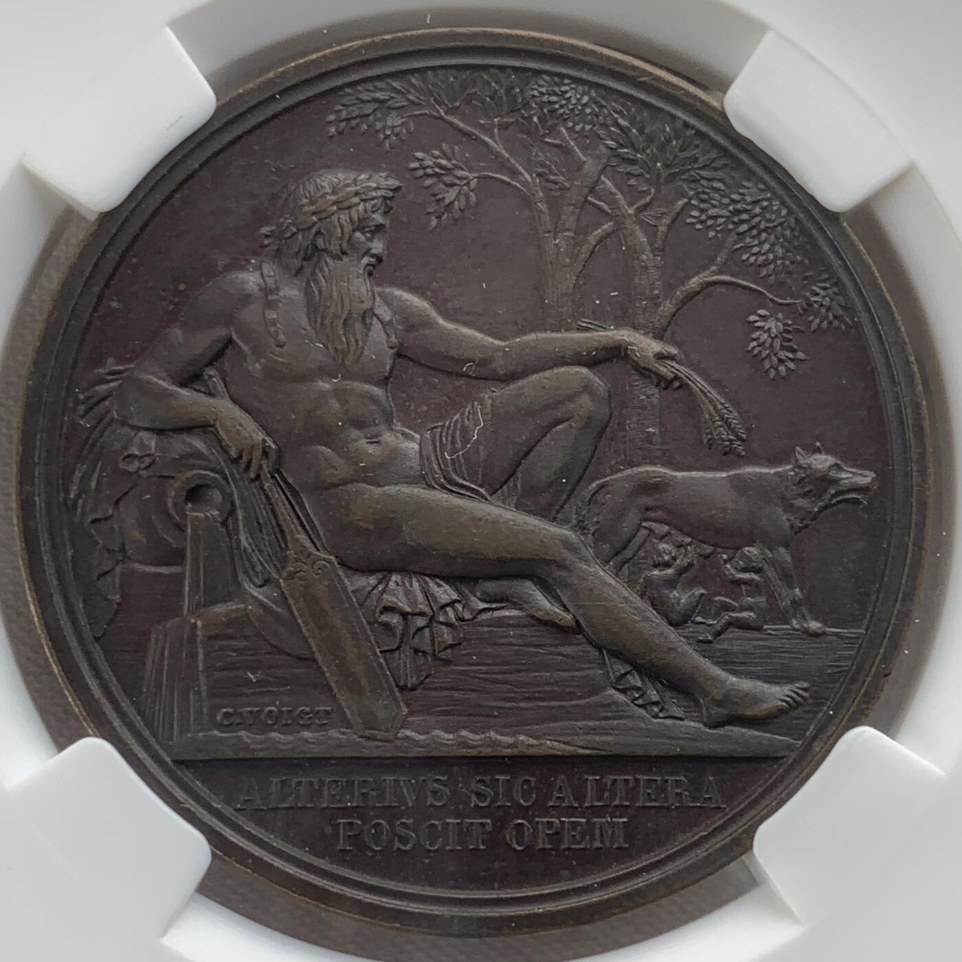 掌中浮雕-藏着的欧洲第052场 意大利台伯河学院铜章，45mm