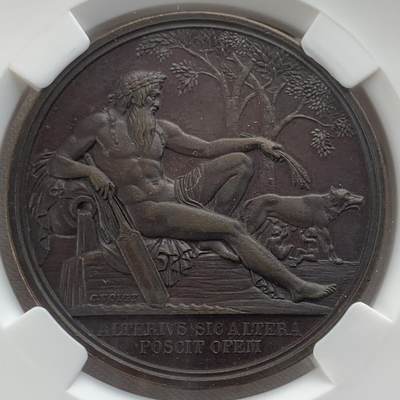 掌中浮雕-藏着的欧洲第052场 - 意大利台伯河学院铜章，45mm