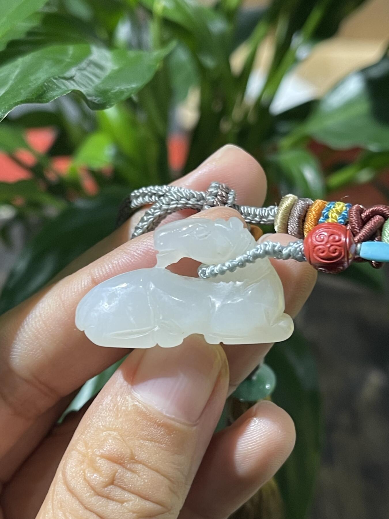 和田玉籽料手工挂饰 和田玉马