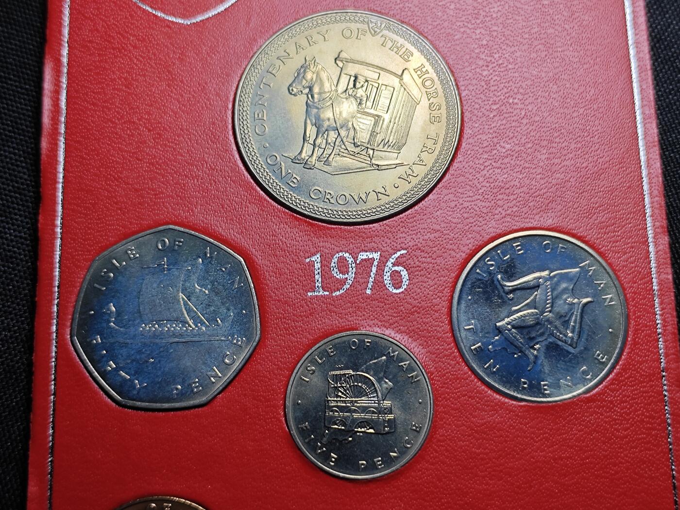 KK钱币收藏小铺  第400期  百期特拍（四拍之四）2月预留时间 周末发货  1976马恩岛大小面值清年一套