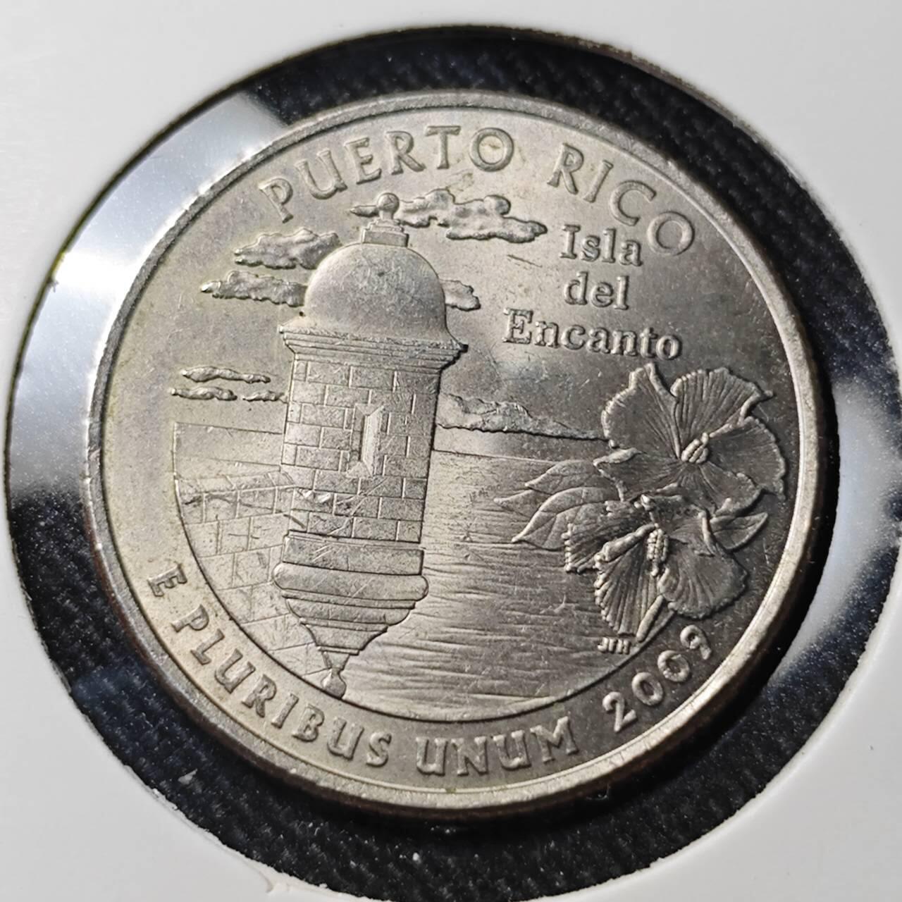 KK钱币收藏小铺  第391期  2月预留时间 周末发货  2009美国25分纪念币 好品