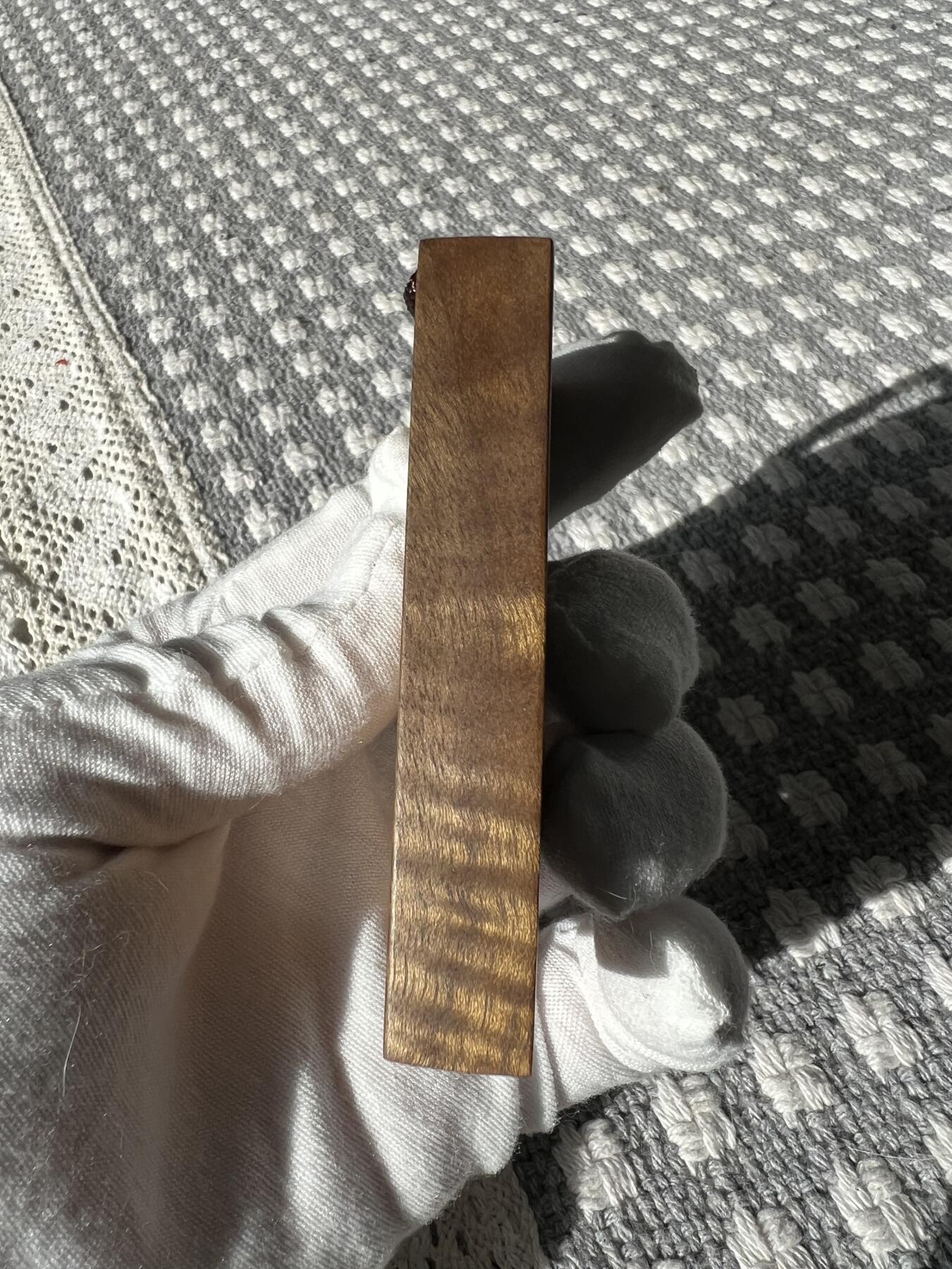 零元拍：A33金丝楠平安无事牌，3D立体水波香喷喷的小金砖，金光闪闪，76/44/13.5MM