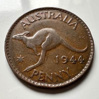 🌹外币初藏🌹🐯2026年第15场  每周二四六晚8️⃣点 接代拍 - 澳大利亚1944年一便士