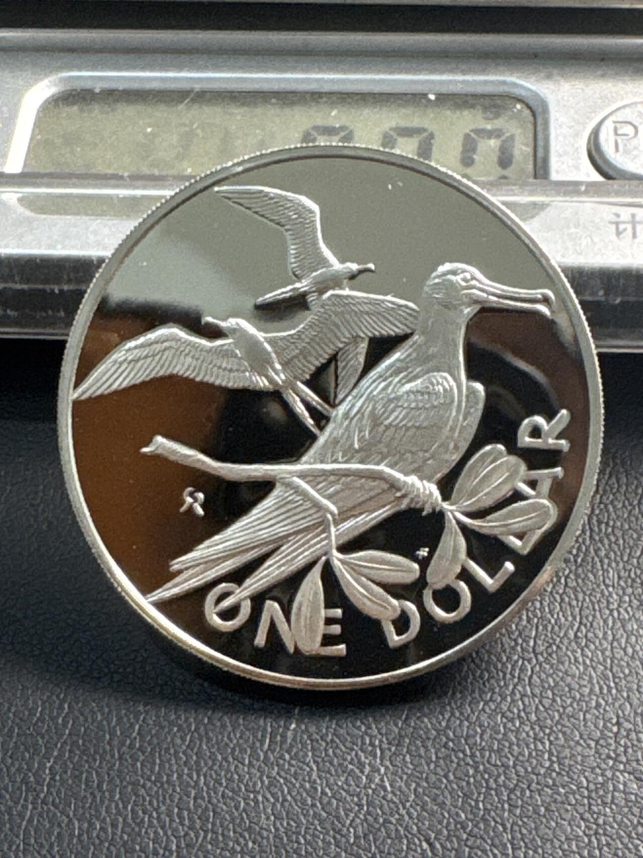 ❤️【币观天下】❤️ 第342期钱币秒杀拍卖场- 2026.2.4秒杀专场 长期征集拍品  1975 英属维尔京群岛 军舰鸟 1元【精制】银币