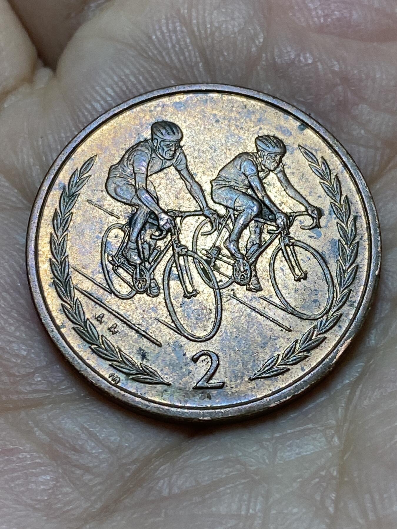 2026年第十八场(总第一百八十七场）外国好品散币场(免佣金) 英属马恩岛🇮🇲1998年2便士(伊丽莎白二世老年第一套第一版，镀铜钢材质版)