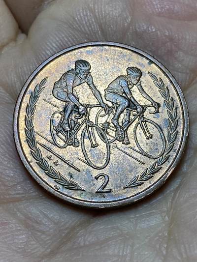 2026年第十八场(总第一百八十七场）外国好品散币场(免佣金) - 英属马恩岛🇮🇲1998年2便士(伊丽莎白二世老年第一套第一版，镀铜钢材质版)