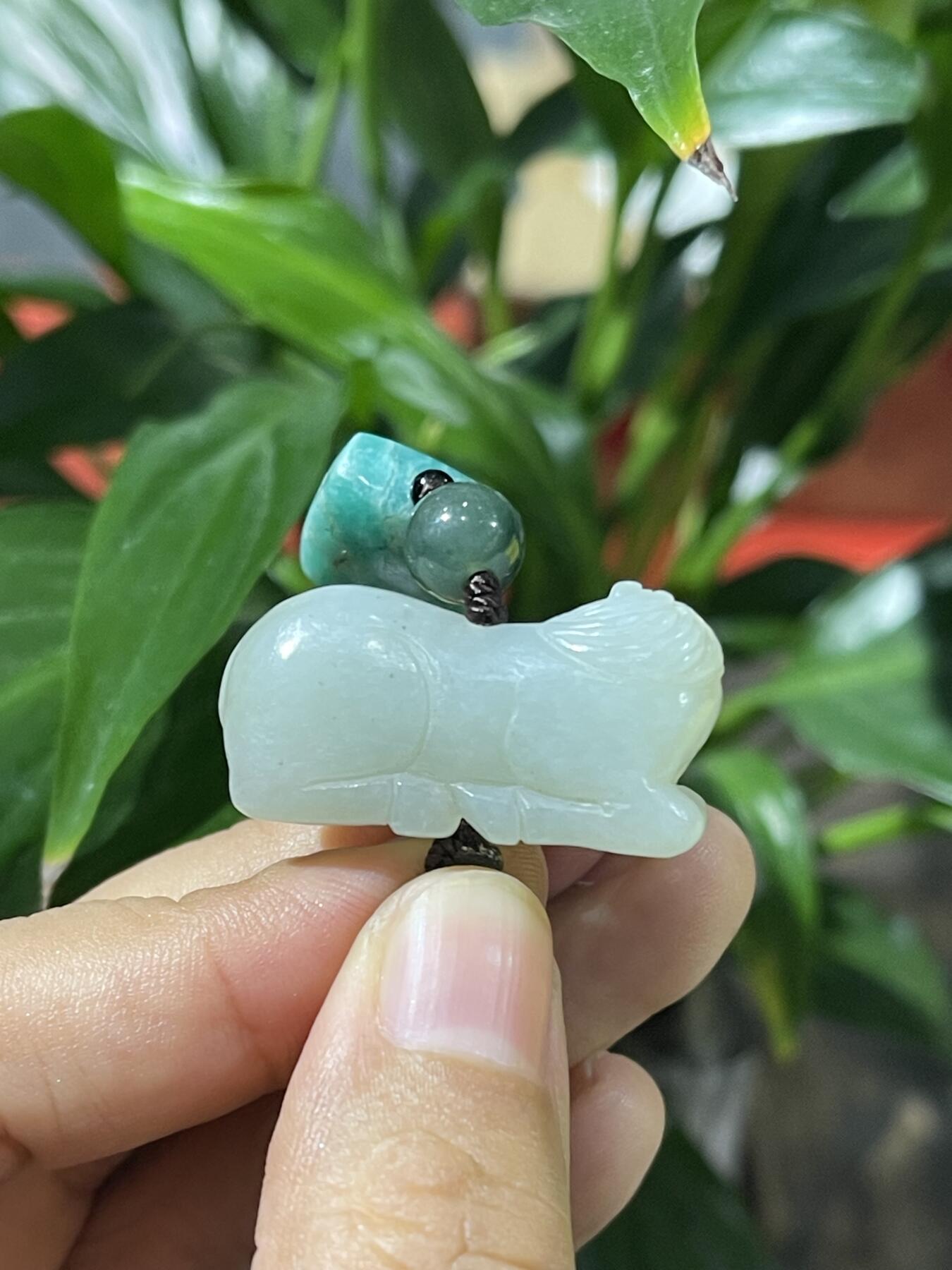 和田玉籽料手工挂饰 和田玉马上有钱