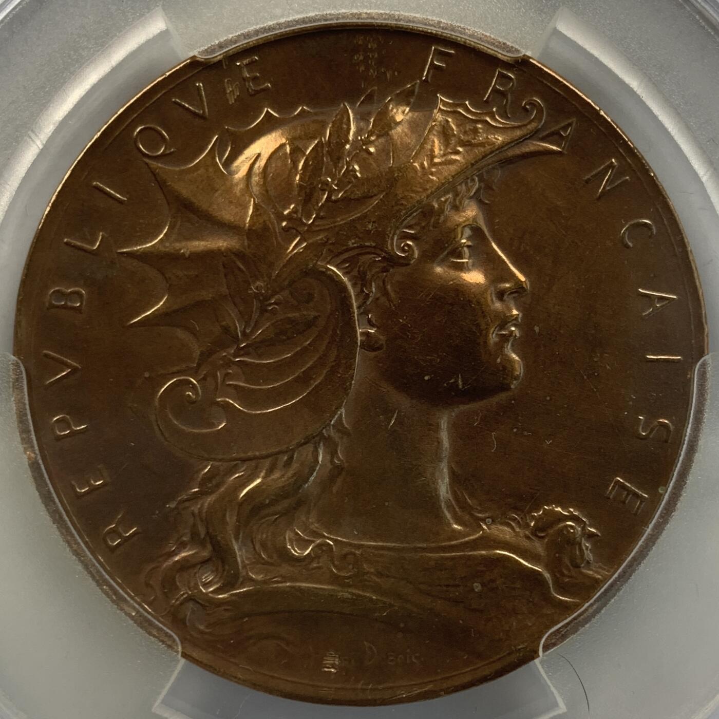 掌中浮雕-藏着的欧洲第052场 1893年法国玛丽安娜体操比赛铜章，50mm