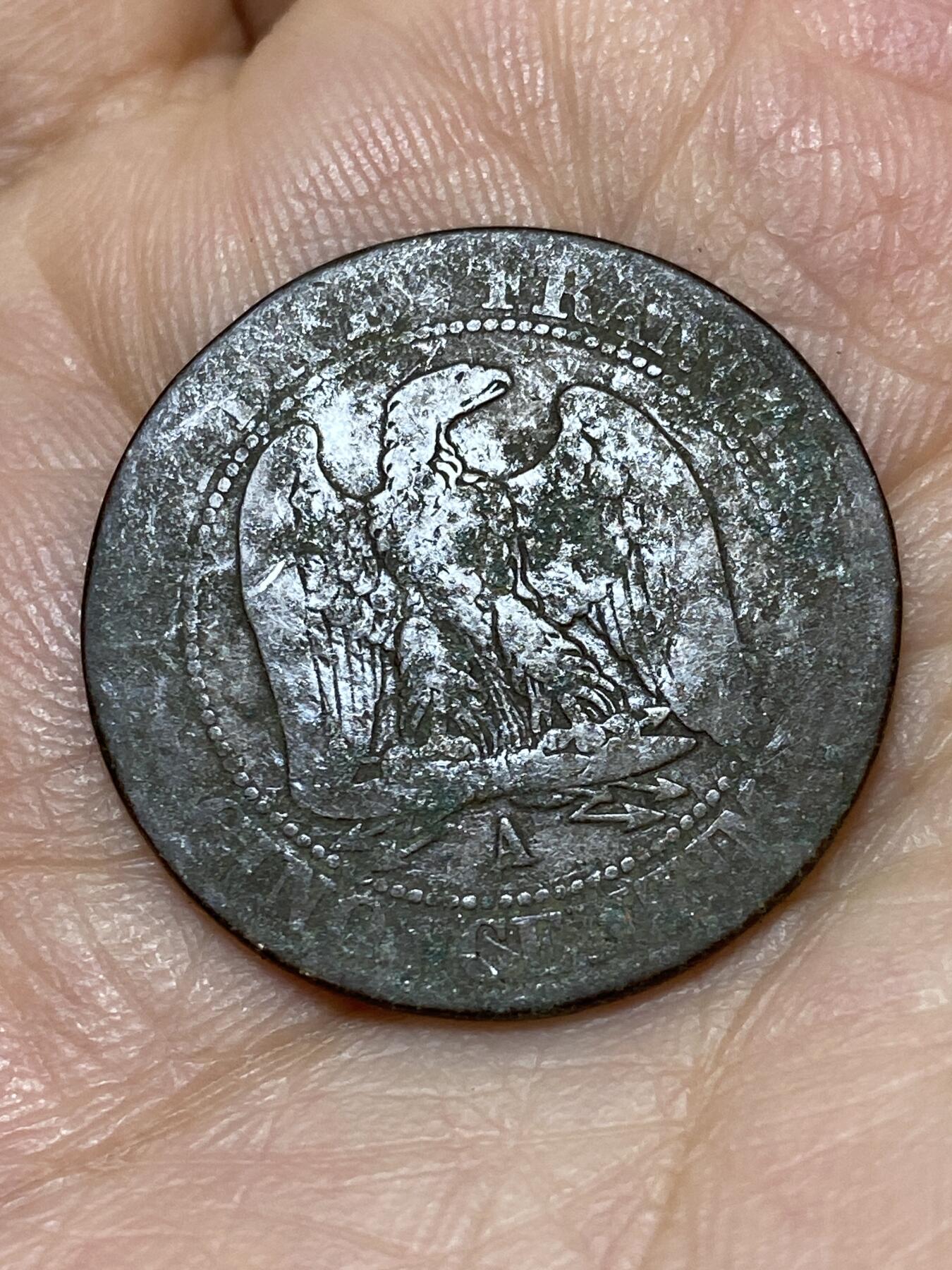 2026年第十八场(总第一百八十七场）外国好品散币场(免佣金) 法兰西第二帝国1864年5生丁(拿破仑三世第二版，A标巴黎造)