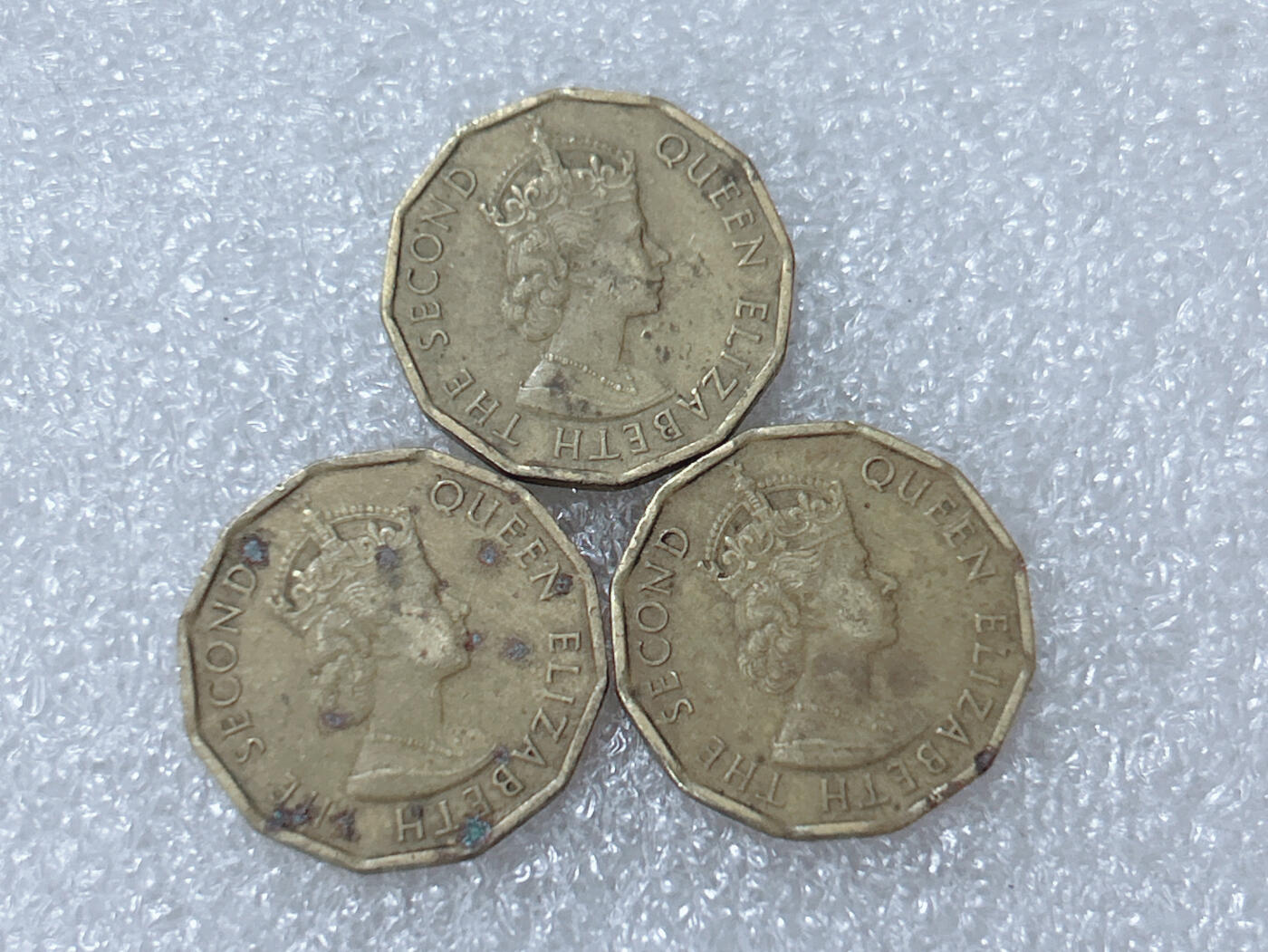 第一海外回流一元起拍收藏 散集专场  第298期 英属尼日利亚1959年3便士多边形3便士铜币 3枚