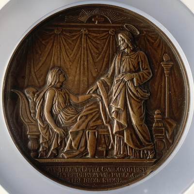 掌中浮雕-藏着的欧洲第052场 - 1853年教区重组铜章，60mm