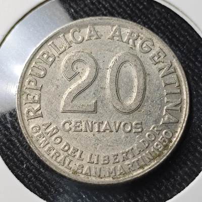 KK钱币收藏小铺  第391期  2月预留时间 周末发货 -  阿根廷20分纪念币