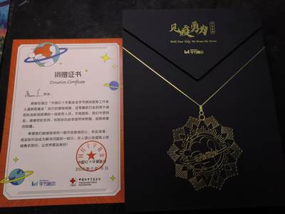 （清仓 大量自藏 制服徽章盛宴）罗岚⭐爱藏⭐甄选专拍第五场-分享拍场赚佣（实体经营） - 叮咚鸡时期 抗疫先锋勋章（颈授）分体结构珐琅质 实发带证盒一套