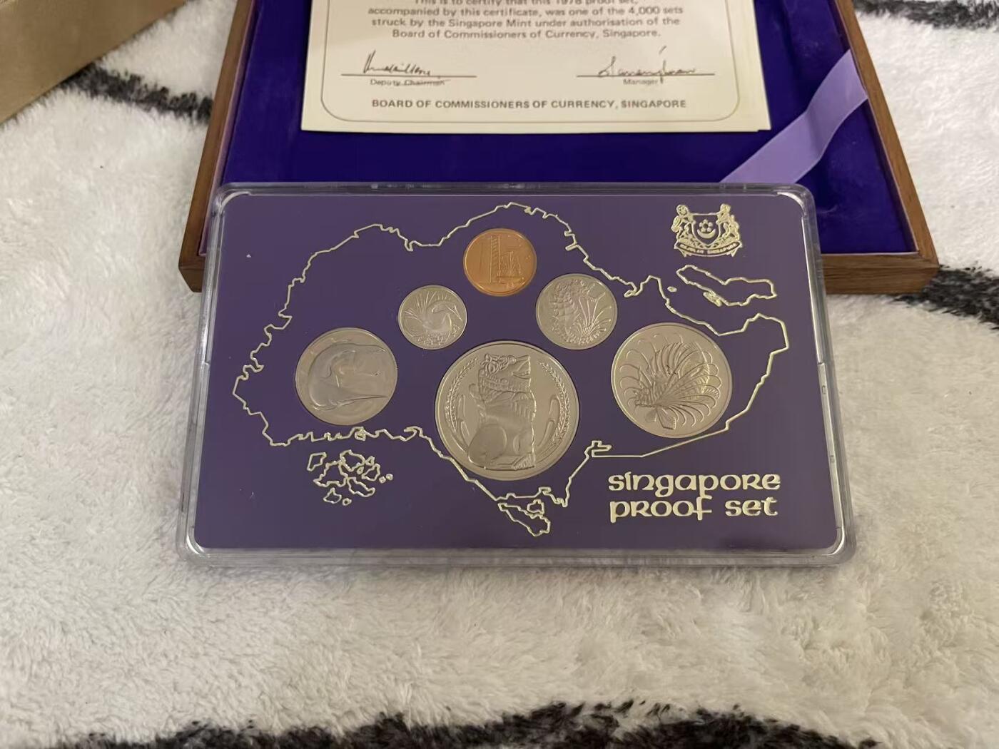 ❤️【币观天下】❤️ 第342期钱币秒杀拍卖场- 2026.2.4秒杀专场 长期征集拍品  新加坡1978年官方精制套币 盒证全齐 发行量4000套