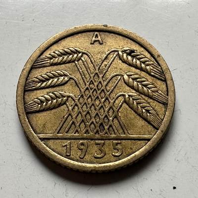 🌹外币初藏🌹🐯2026年第15场  每周二四六晚8️⃣点 接代拍 - 魏玛共和国1935年五芬尼