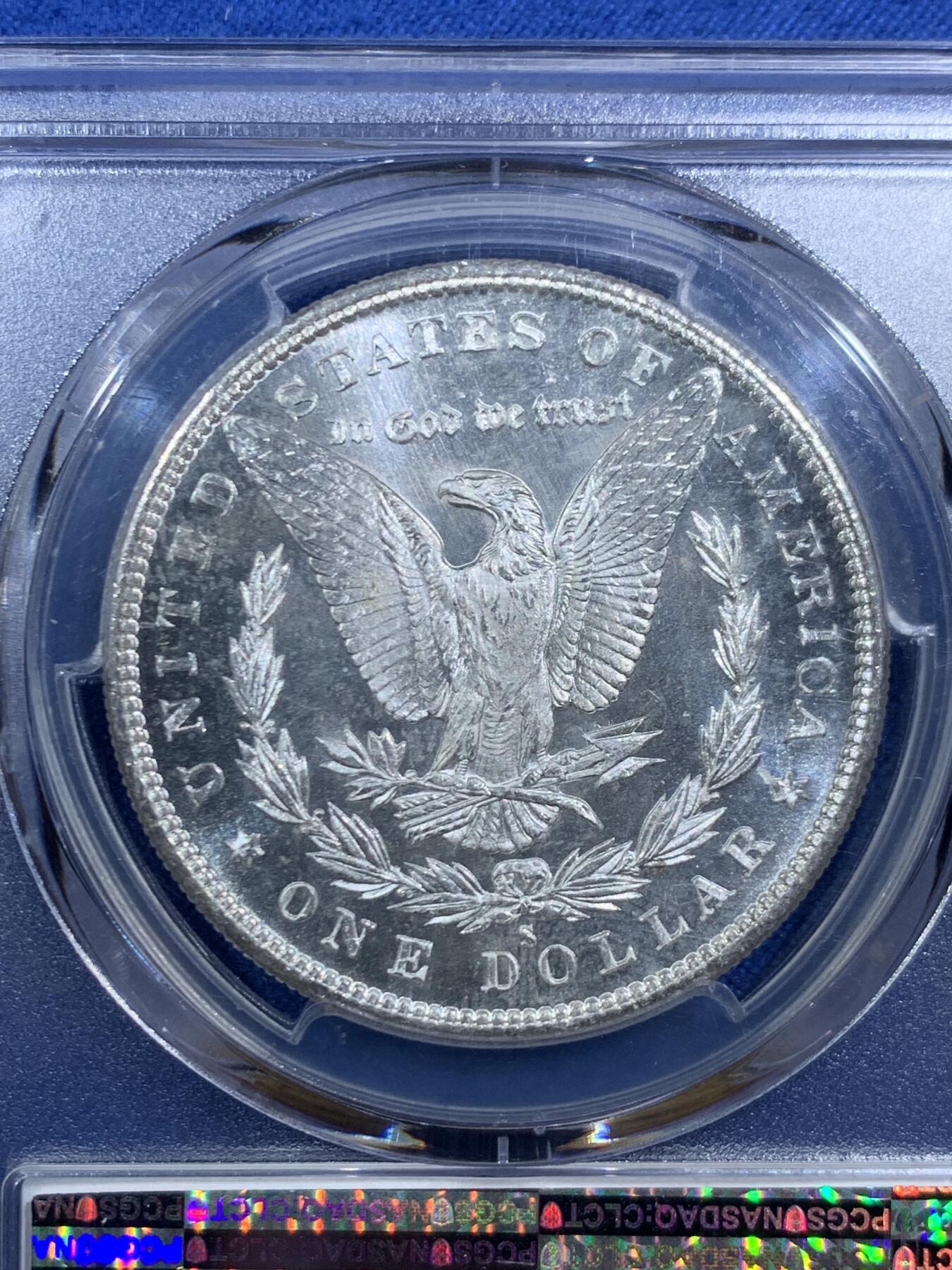 《竞宝斋》第464场 周日，周一，周二，3场连拍 （全场包邮）欢迎送拍 PCGS MS65PL 美国 1880年 1美元 摩根银币 高分+PL类精致 超强转光 收藏一步到位