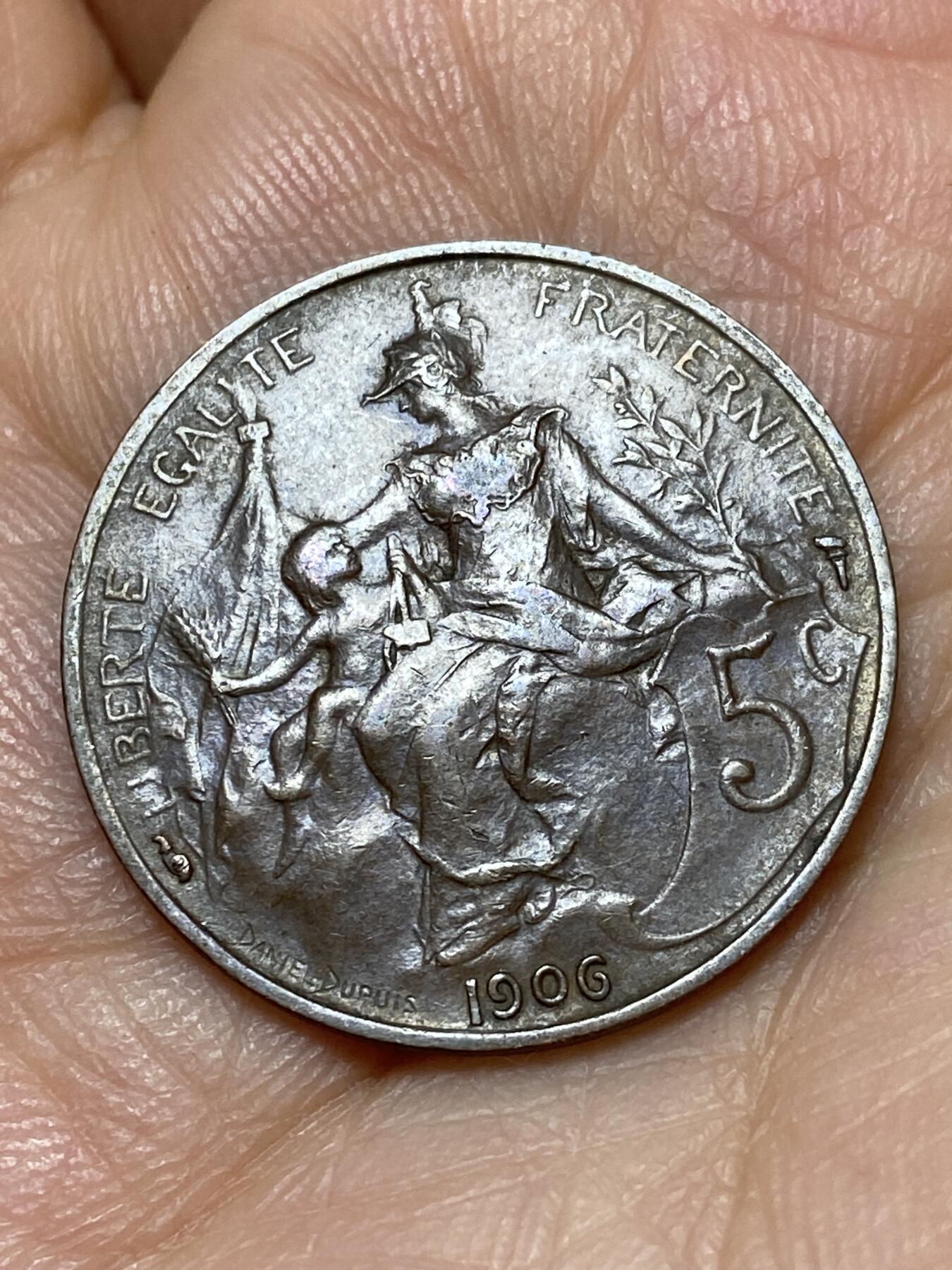 2026年第十八场(总第一百八十七场）外国好品散币场(免佣金) 好品–法兰西第三共和国1906年5生丁